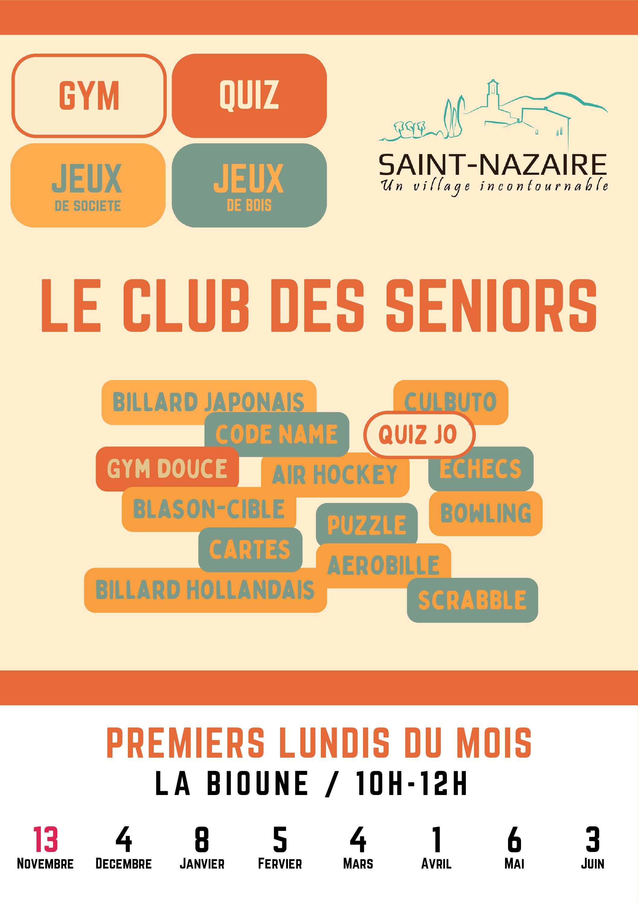 CLUB DES SÉNIORS