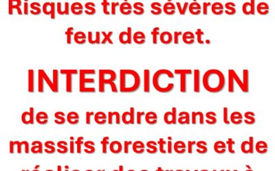 RISQUE INCENDIE DE FORET – TRES SEVERE