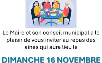 INVITATION AU REPAS DES AINÉS (+70 ANS)