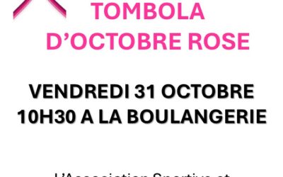 TIRAGE DE LA TOMBOLA OCTOBRE ROSE