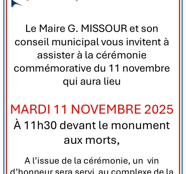 COMMEMORATION DU 11 NOVEMBRE