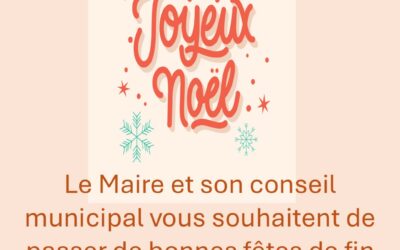 BONNES FÊTES DE FIN D&rsquo;ANNÉE