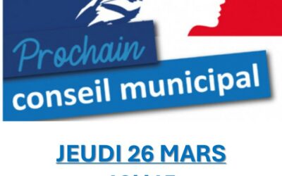 CONSEIL MUNICIPAL DU 26 MARS 2026