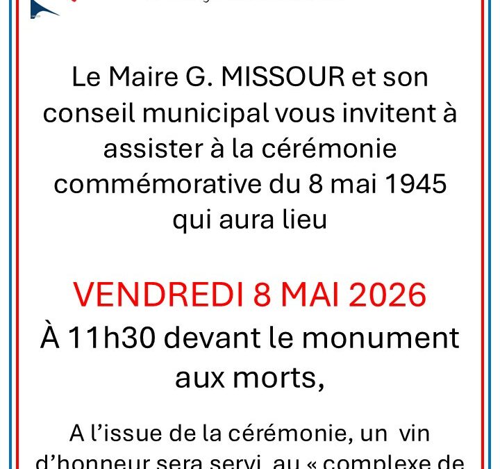 CEREMONIE COMMEMORATIVE DU 8 MAI 1945