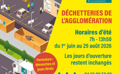 Les déchetteries de l’Agglomération du Gard rhodanien passent aux horaires d’été