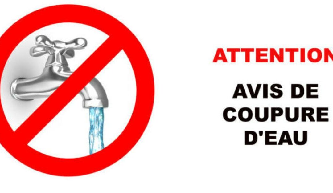 INTERVENTION SUR LE RÉSEAU D&rsquo;EAU POTABLE