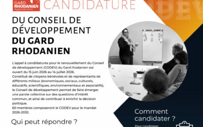 APPEL A CANDIDATURE DU CONSEIL DE DEVELOPPEMENT DU GARD RHODANIEN