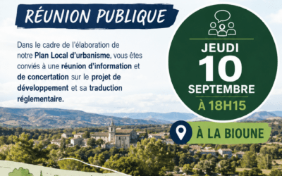 REUNION PUBLIQUE – PLU