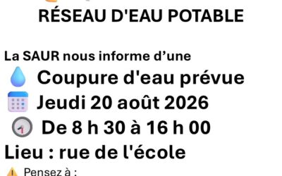 COUPURE D’EAU