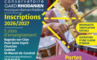 Inscriptions 2026/2027 : Conservatoire du Gard rhodanien