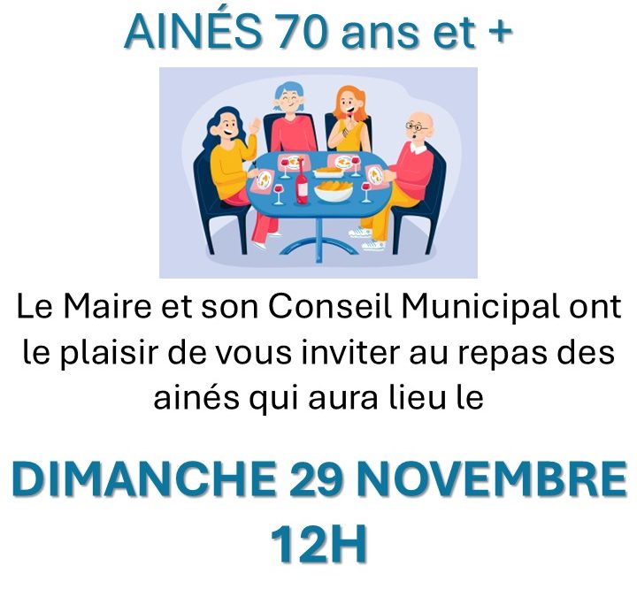 REPAS DES AINES – 70 ANS ET +