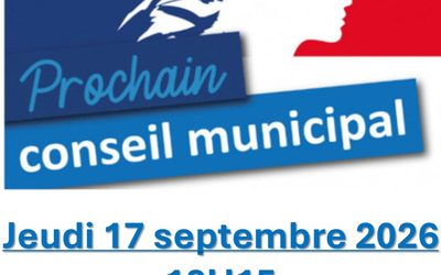 CONSEIL MUNICIPAL 17 SEPTEMBRE 2026